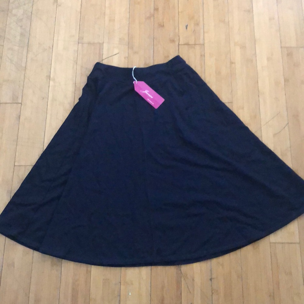 Navy Jersey Circle Skirt